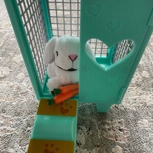 American Girl rabbit and hutch
